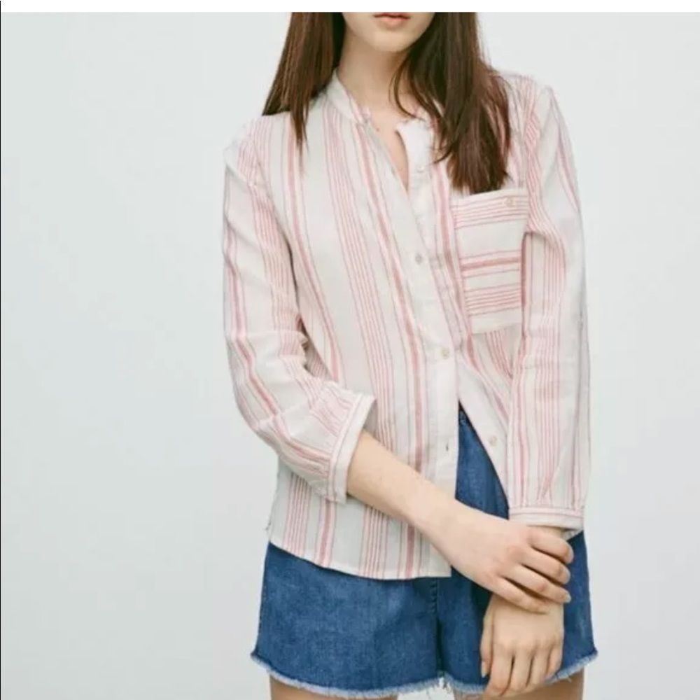 Aritzia Wilfred Sm Free Casey  Button Down Shirt.